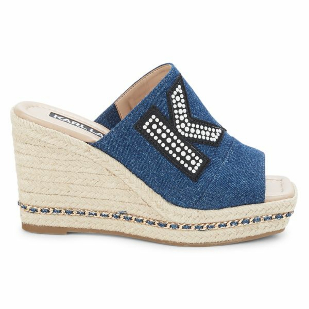 KARL LAGERFELD PARIS Cree Faux Pearl Espadrilles